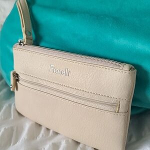 NEW Fiorelli Cream Wristlet Clutch